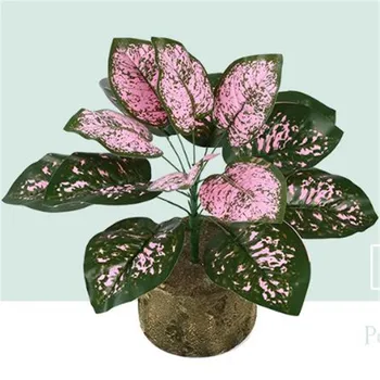 

7P Fake Evergreen Leaf Bunch Artifiical Plants For Wedding Flower Plant Wall Accessories Photography Props Home Shop Decorative