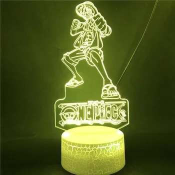 

Led 3d Night Light ONE PIECE Monkey D Luffy for Kids Bedroom Decor Lamp Desk Light Yeezy xaomi Dropship Gift for Boyfriend Lamp