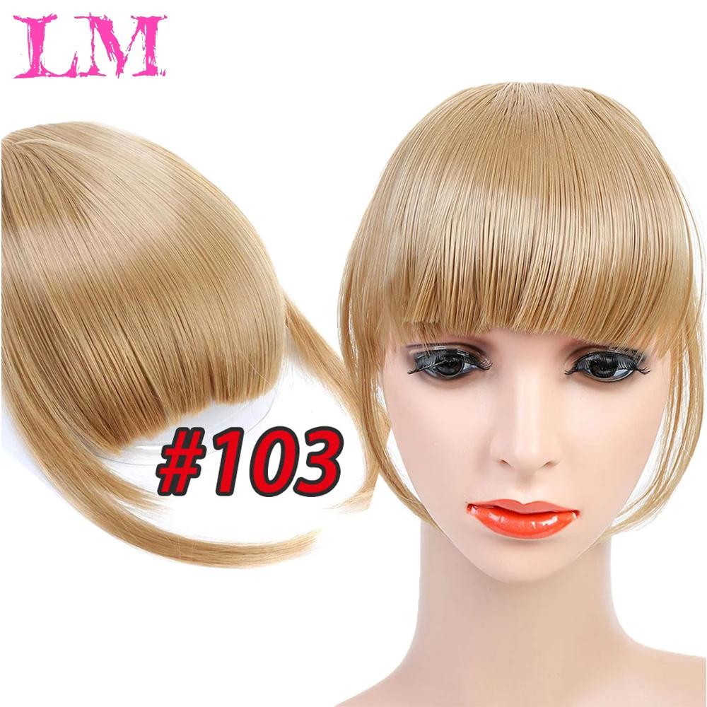 LiangMo клип челка волос черный коричневый тупой синтетический поддельный край женский парик челка