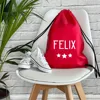 Personalized White Text With Star PE Swimming Bag Custom Your Name Kids School Sport Bag Childrens Waterproof Drawstring Bag 3