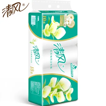 

10 Rolls Toilet Paper Bathroom Roll Paper Towels Soft Kitchen Roll Papers for Home Office Hotel Restaurant