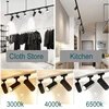 Set Spot Led Track Light 220v Ceiling Spot Light Wall Lamps 12/20/30/40W for Home Kitchen Store Stripe Lighting Spotlight Rail 3