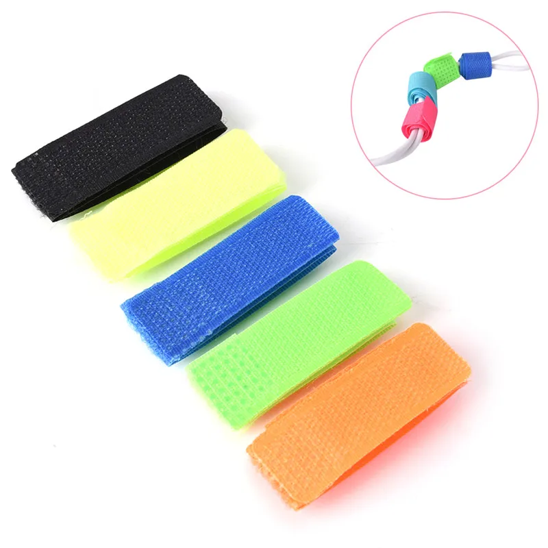 High Quality 15/25/30pcs/lot Nylon Wire Organizer Cable Ties Reusable Straps With Buckle Hook Magic Tapes For Wire Management