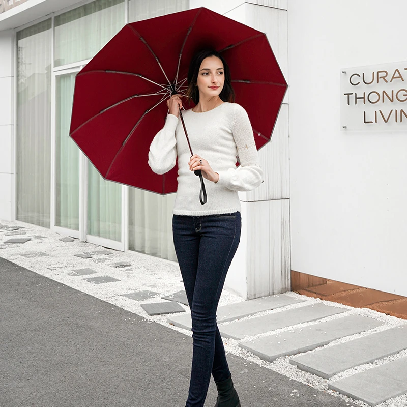 Fully Automatic Umbrella Reverse Sunscreen Silver Parasol Uv Protection Umbrella Windproof Man Woman Waterproof for Sunny