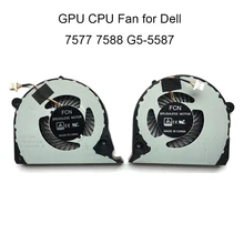 Fãs do computador para dell inspiron 15 g7 7577 7588 02jjcp p72 gpu placa gráfica cpu ventilador de refrigeração dc5v dfs2000054h0t fjqs fjqt novo