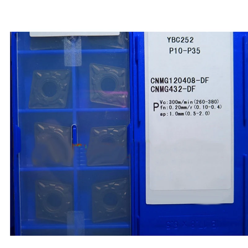 Оригинальный CNMG 120404 120408 CNMG090304-DF CNMG120404-DF CNMG120408-DF YBC252 для токарных станков с вставками из карбида стали