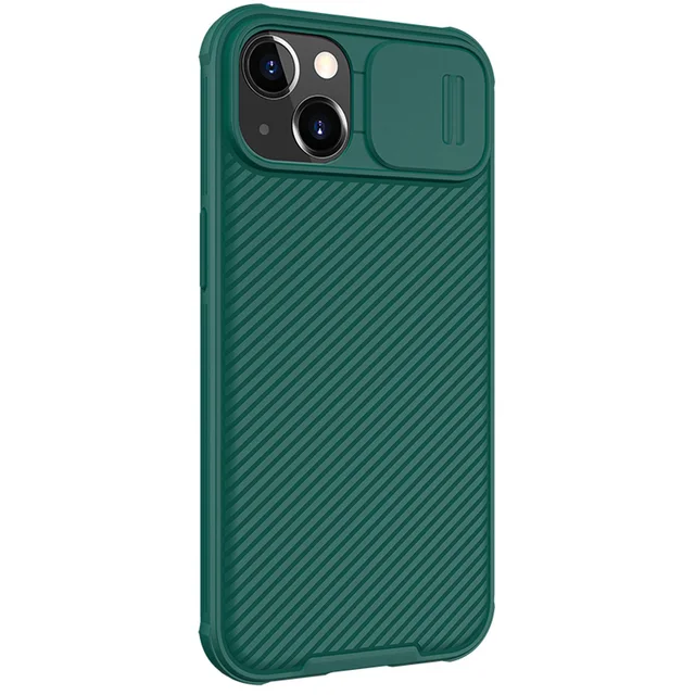 For iPhone 13 13 Pro Max Case Nillkin CamShield Pro Anti-fall Slide Lens Protection Cases For iPhone 13 mini Camera Back Cover Dark green