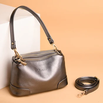 

Luxury 3 Layers Women's Flap Handbag Fashion Soft Leather Women Handbag High Quality Durable Leather Female Shoulder Bag SAC