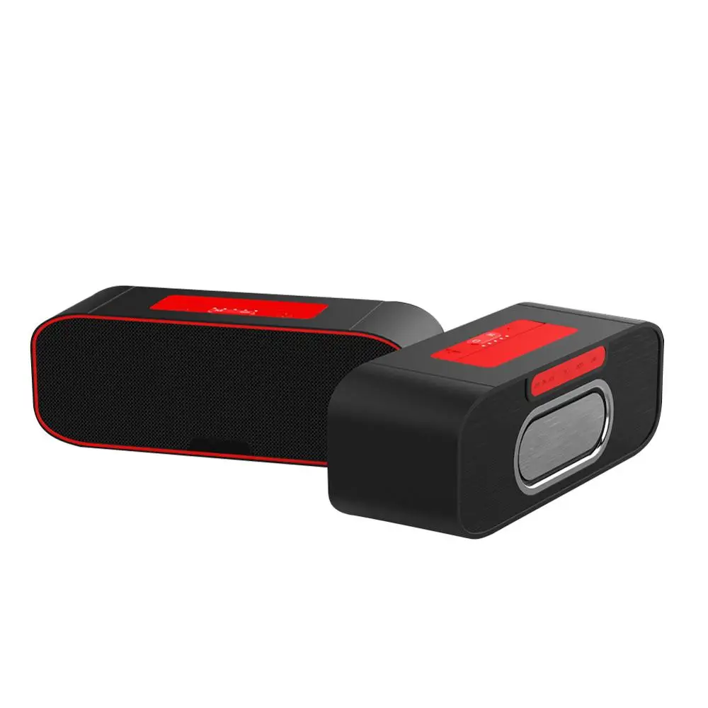 HOPESTAR H29 Bluetooth динамик Бас-гарнитура стерео гарнитура для мобильного телефона динамик с TF картой MP3 FM Bluetooth звонки, музыка плеер - Цвет: Red Black