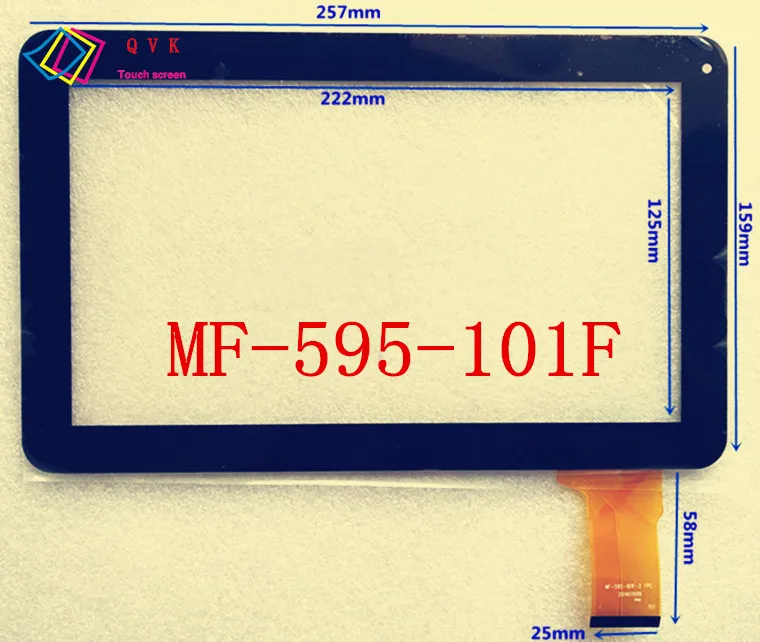 

2pcS DPT 300-L3709J-A00 MF-595-101F CZY6697A01-Fpc 10.1inch touch screen panel glass for tablet pc noting size and color