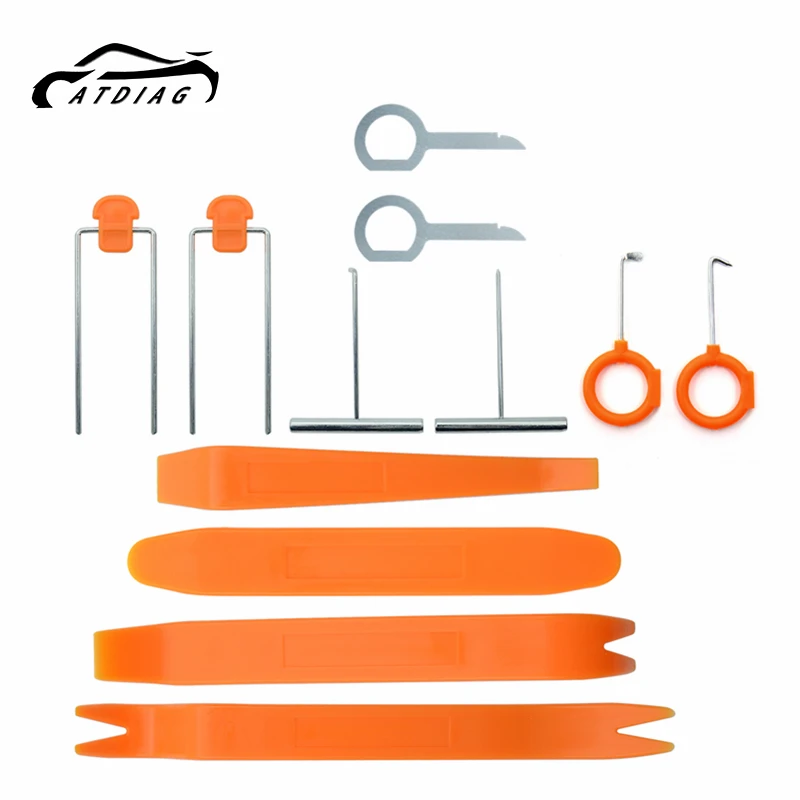12pcs Auto Door Clip Panel Trim Removal Tool Kits Navigation Disassembly Seesaw Car Interior Plastic Conversion | Автомобили и