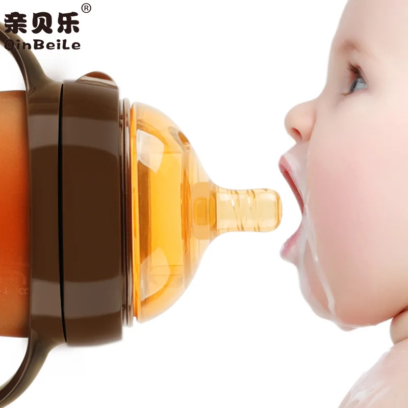 

Nano Silver Infant Model Breast Milk Shatter-resistant against Flatulence All Silica Gel Soft Feeding Bottle Wide Aperture with