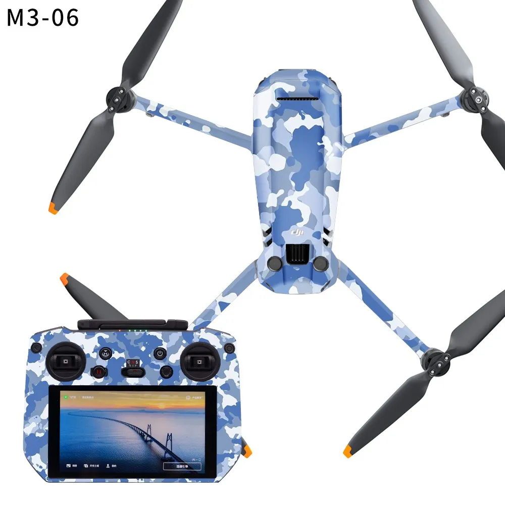 Decalques de drone da câmera
