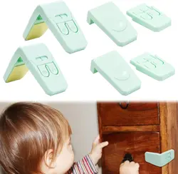 Verrou d'armoire de sécurité à angle droit pour enfants, [4 paquets], pour armoire de rangement de cuisine, portes, tiroirs, armoire, four 