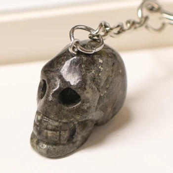 

Miniature Crystal Skull Natural Quartz Skull Decoration Healing Gem HandMade Keychain Gift