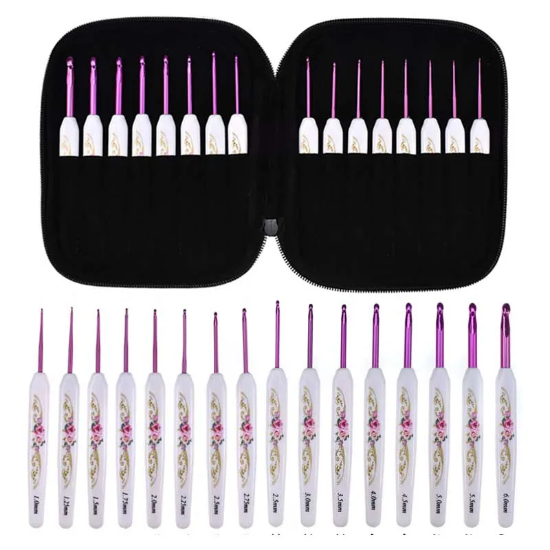 16pcs-Aluminium-Crochet-Hooks-Set-Needles-Knit-Sweater-Weave-Craft-Yarn-Knitting-Tool-With-Storage-Bag