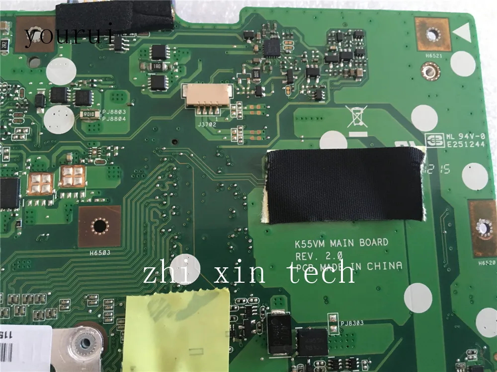 Yourui для ASUS оригинальная материнская плата для ноутбука K55VM материнская плата REV 2,0 DDR3 полностью протестирована