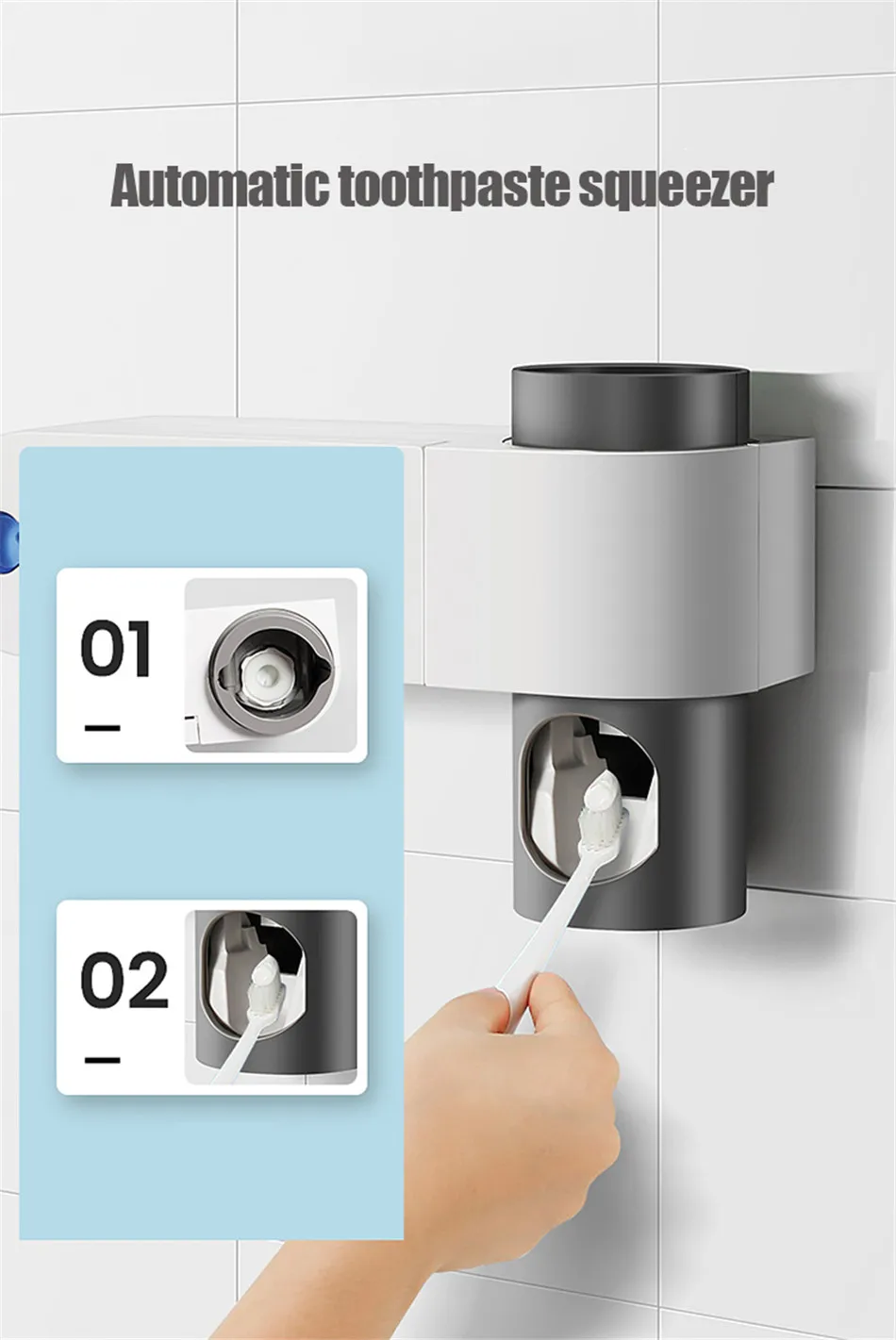 ONEUP New3 в 1 USB перезаряжаемая ультрафиолетовая зубная щетка держатель стерилизатор дозатор для зубной пасты аксессуары для ванной комнаты Набор