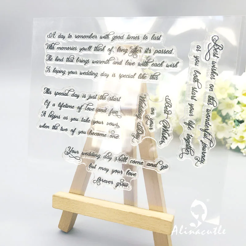 Clear Stamps for Wedding Sentiments Scrapbooking