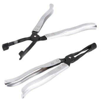 

Car Engine Oil Valves Pliers Spring Clamp Disassembly Stem Seal Gasket Pliers Remover Tool 27 * 7.3cm Sliver Black