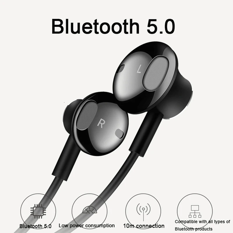 Спортивные беспроводные Bluetooth наушники с шейным ремешком Bluetooth V5.0 3D стерео басы беспроводные наушники водонепроницаемые для Iphone Xiaomi Phone