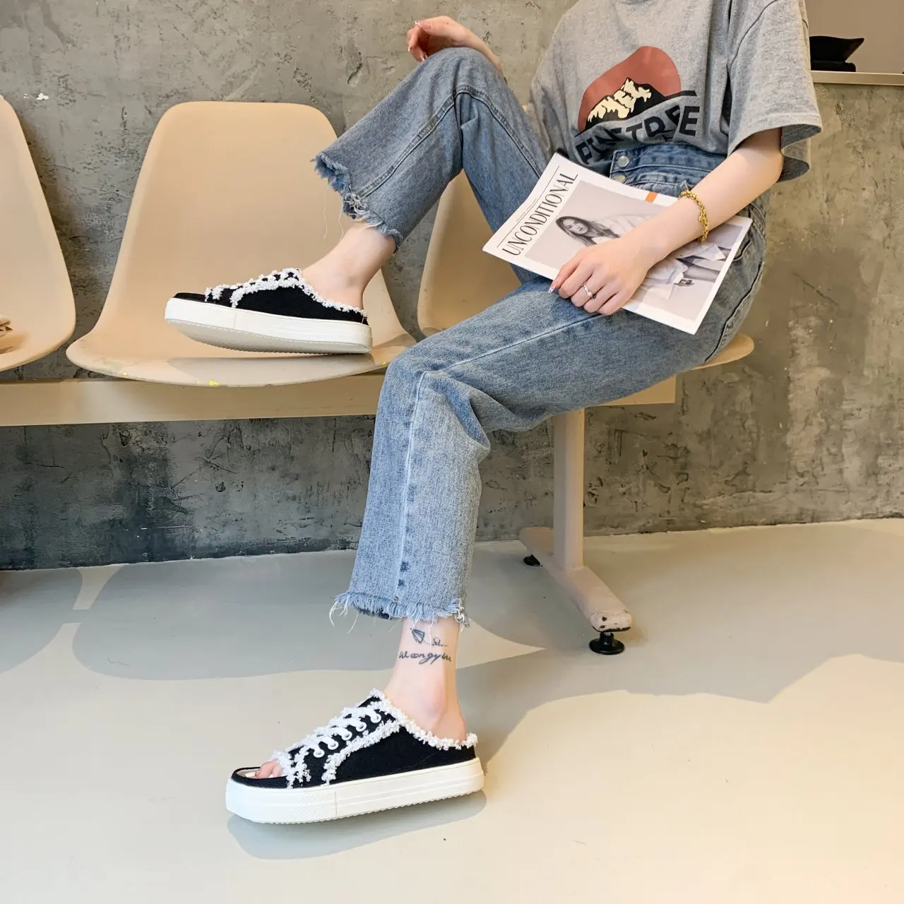 Tenis Feminino 2021 Fashion Casual Shoes Canvas Women's Platform Sneakers Shoes Ladies Chunky Sneakers Women Footwear Chaussures