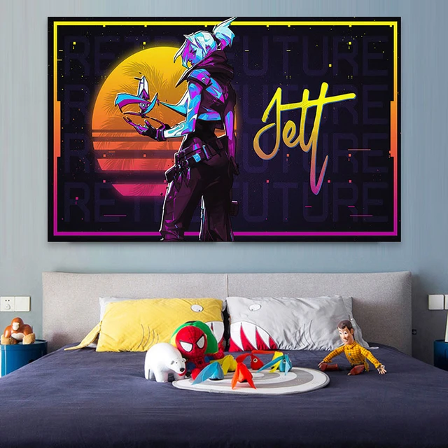 Popular Online Games Valorant Sova Jett Canvas Painting Living Room Bedroom  Games Bedroom Study Decoration - AliExpress