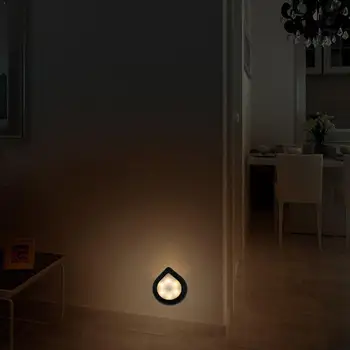 

1pcs Led Wireless Pir Infrared Human Motion Sensor Bedroom Decor Night Lamp Baby Bo Drop-shaped Light Induction Intelligent E0B5