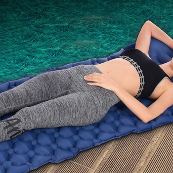 

Outdoor Folding Self Inflatable Mat Waterproof Portable Camping Air Mattress Sleeping Pad With U Pillow
