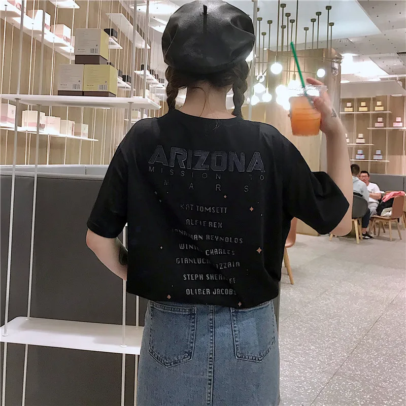 Забавная Футболка Harajuku одежда футболка планета аниме Женская милая женская готическая футболка кавайные футболки Летняя мода Ullzang