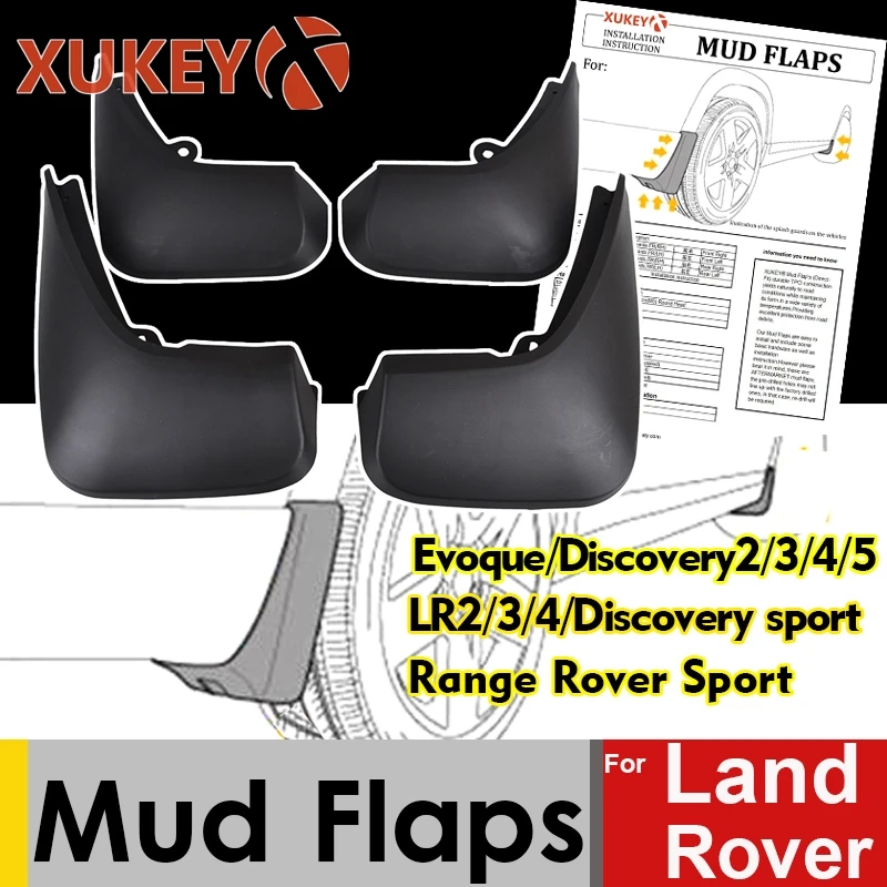 Брызговики Xukey для Land Range Rover Evoque Freelander 2 LR2 Discovery 3 4 5 LR3 LR4 спортивные