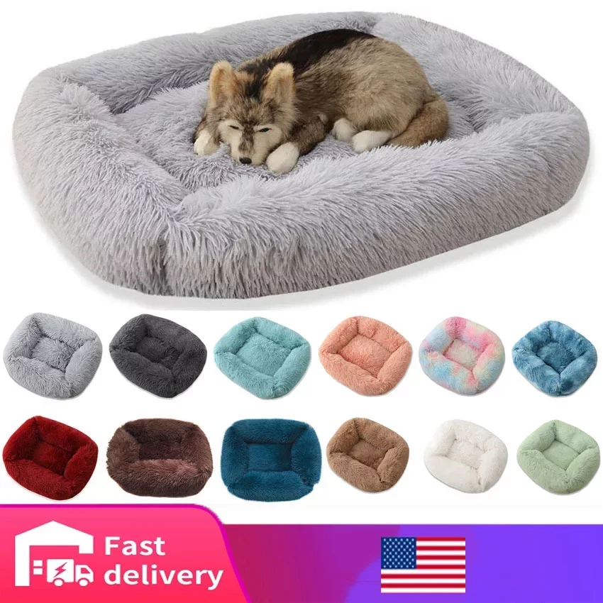 Plush Dog Bed House Soft Round Dog House Winter Pet Cushion Mats for Small Dogs Cats Pet Bed Warm Puppy Kennel Pet Supplies