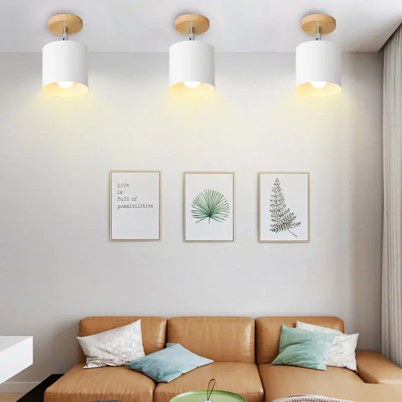 

Nordic bedroom ceiling lamp modern minimalist creative 180Â° rotatable living room bedroom balcony porch corridor aisle lamp