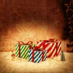 DD Caja de regalo luminoso para Navidad, cadena de luces para decoración interior y exterior, resistente al agua, luz para el día de Navidad, caja de regalo para nieve