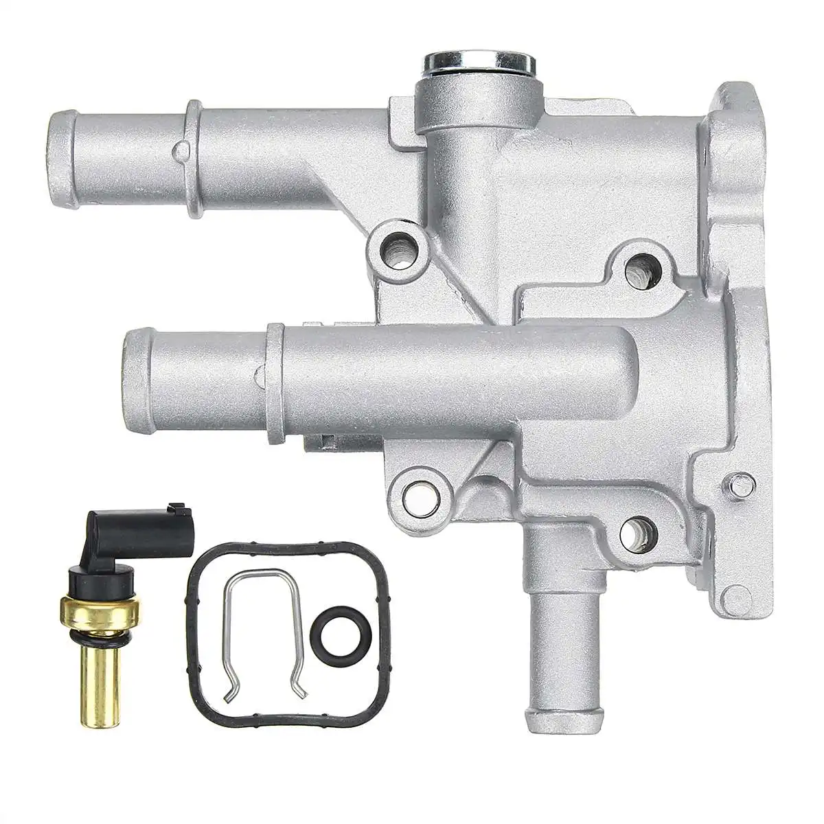 Thermostat Housing Cover Aluminum 96984103 96817255 for Chevrolet Chevy for Cruze Aveo Orlando OpelAstra Zafira Signum Moka thermostat housing cover