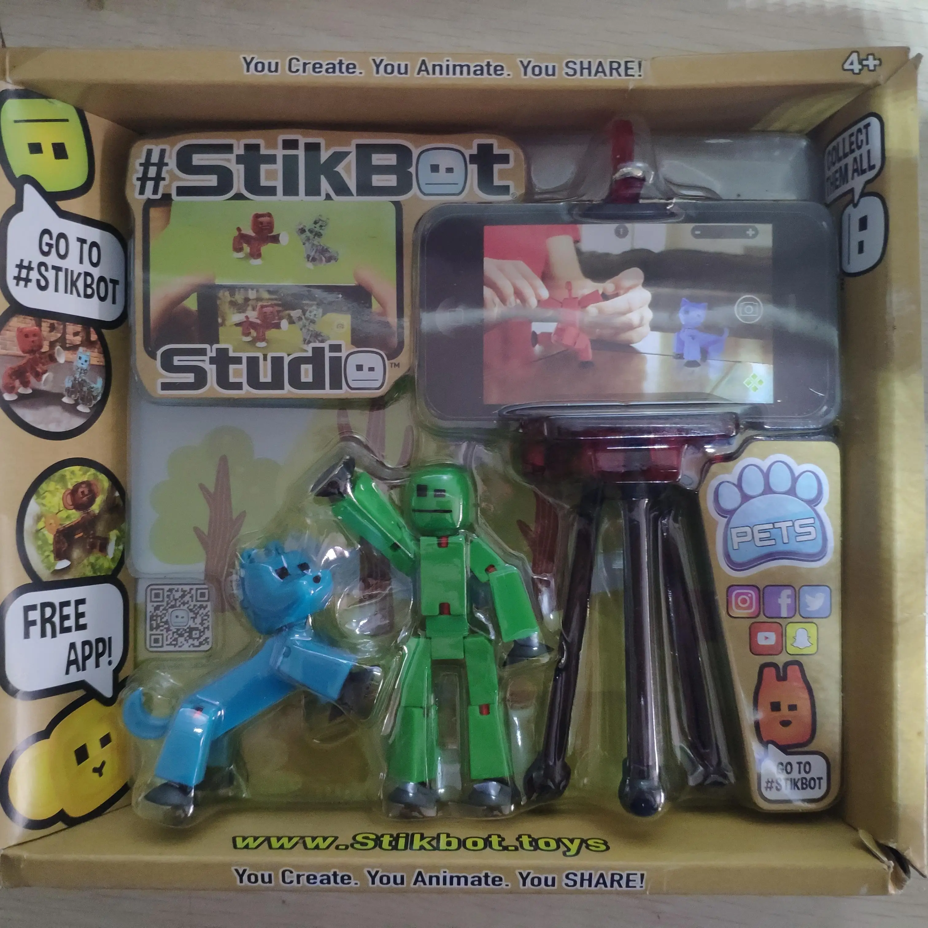 New Original Boxed stikbot Pets animation stickbots Figure ~ bleu 