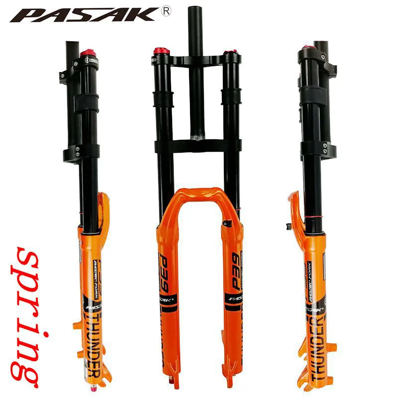 PASAK mountain bike pneumatic shoulder shock absorbers front fork gold tube air fork shoulder control 27.5/29 