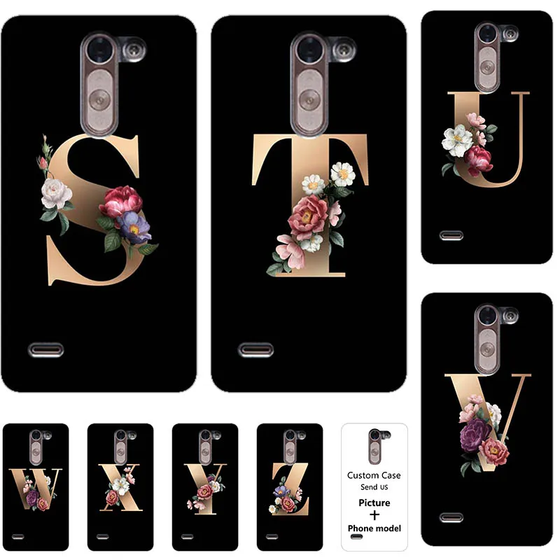 Цветок 26 Английское Название Буквы Пользовательские Начальная чехол для LG Leon 4