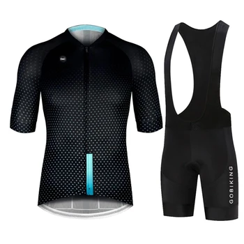 

High quality Italy Miti laser cut gobiking Cycling Jersey 2019 Team Summer Cycling Set Breathable Racing bib shorts 12D Gel Pad