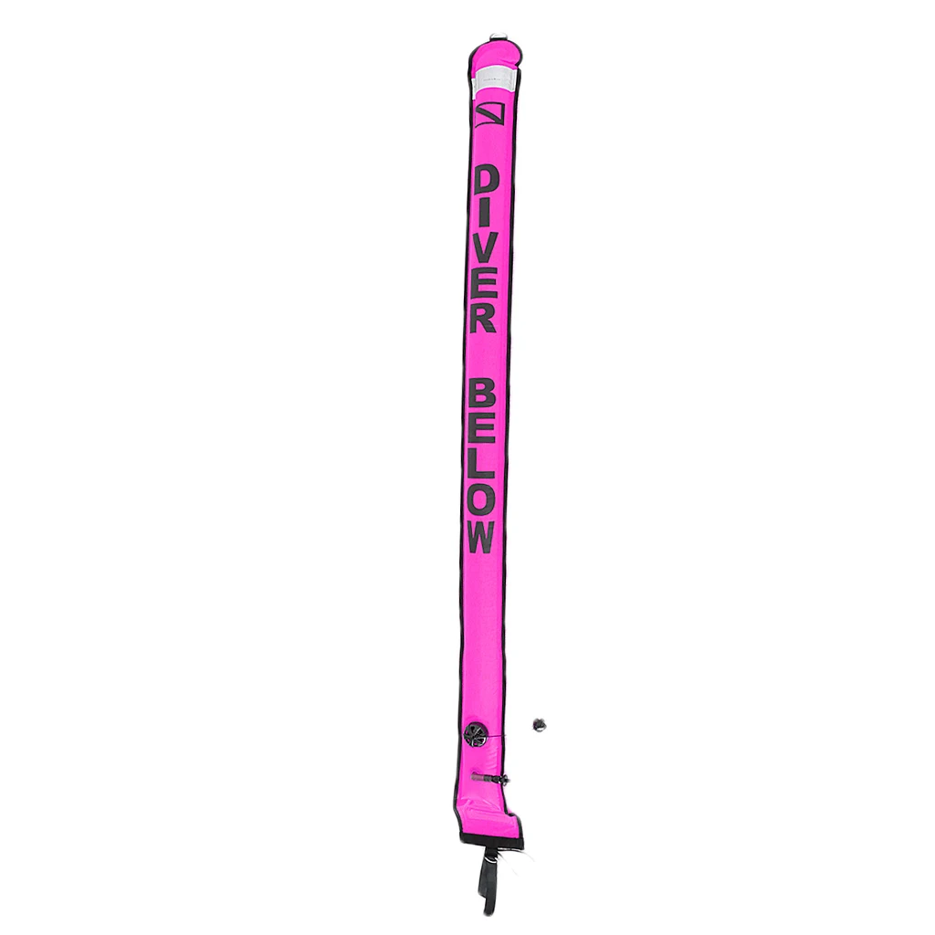 6 Ft Scuba Diving Dive Signal Tube Surface Marker Bouy with Inflator (SMB / Safety Sausage) Surface Marker Buoy 