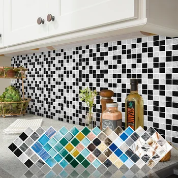 

High Quality Kitchen Grease-proof Tiles with 3D Stickers Part Elf Christmas Decoration