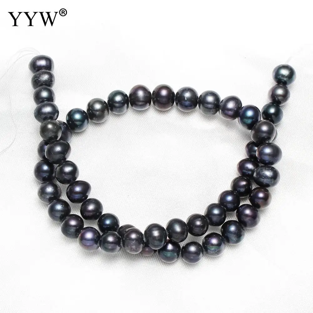 

YYW High Quality 8-9mm Natural Potato Freshwater Pearl Beads Strand 15.1" Stand Gemstones For Jewelry Making Necklace Hole 0.8MM