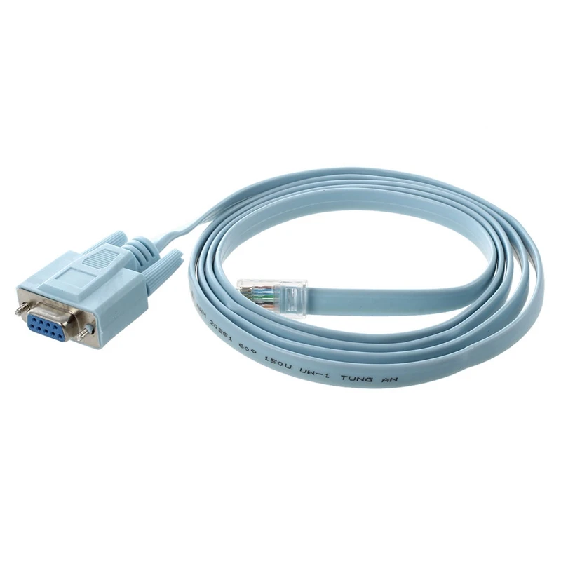 1 шт. Usb в Rs232 серийный 9 Pin Db9 Кабель адаптер конвертер и 1 шт. 4.9Ft Rj45 штекер в D-Sub Rs232 Db9 Женский адаптер плоский кабель