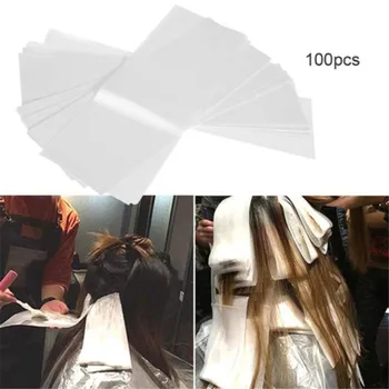 

100Pcs/Pack Pro Salon Hair Dye Paper Recycleable Separating Stain Dyeing Color Barber Highlight Tissue Hairdresser
