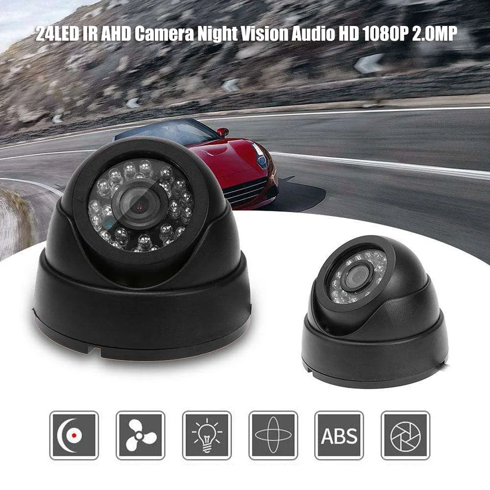 Безопасности Камера 24LED IR AHD camera Ночное видение аудио HD 720P 1080 1.0MP 2.0MP видеонаблюдения Купольная Камера с IR-Cut фильтром черного цвета - Название цвета: TC-001 1080P-NTSC