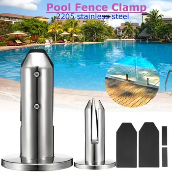 

304 Stainless Steel Round Clamp Glass Panel Pool Fence Staircase Bracket Spigot Balustrade Floor Deck Mount Support Clamp