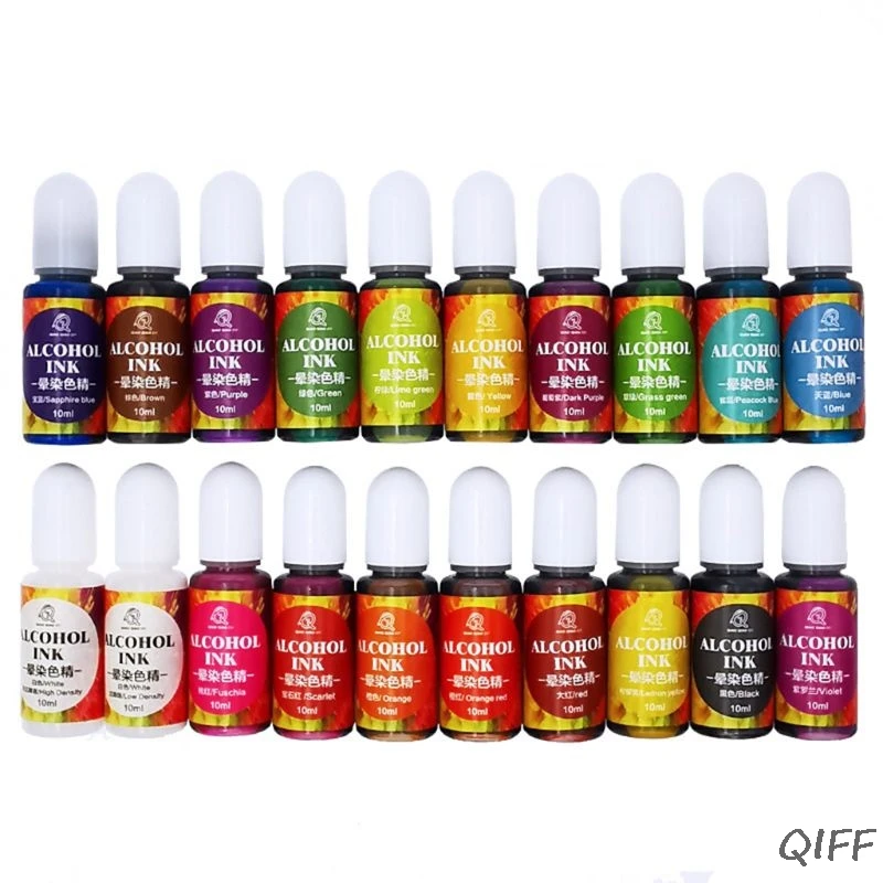 

20 Colours Epoxy Pigment Liquid Colorant Dye Ink Diffusion Resin Jewelry Makin