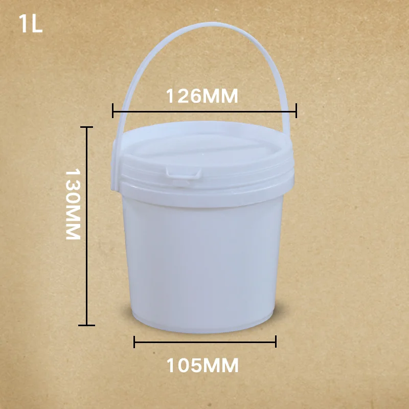 10 шт./лот пластиковые ведра с крышкой PP материал контейнер для хранения 1 литр для конфет, меда, воды пищевой бутылки