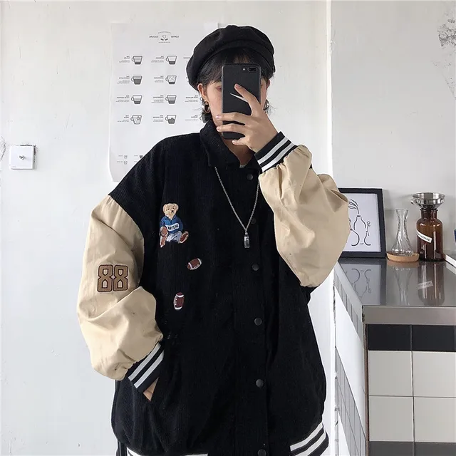 Women Baseball Uniform Autumn Coat 