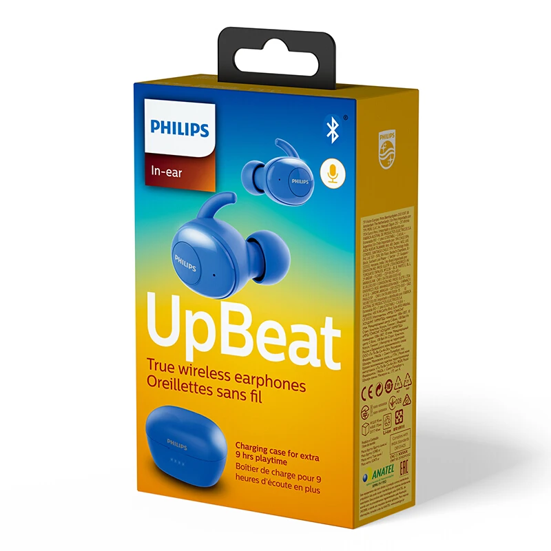 Philips SHB2505 true беспроводной Bluetooth Спорт бег музыка HIFI шумоподавление с микрофоном вызова гарнитура - Цвет: Blue